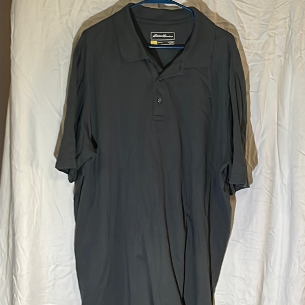 Eddie Bauer Men's Gray Polo Shirt